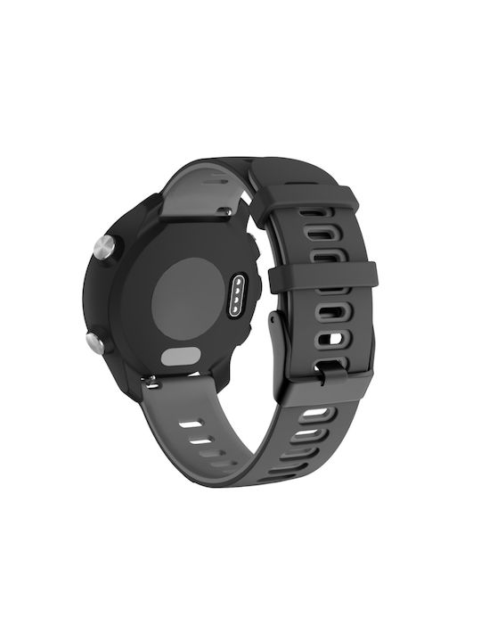 Dual-color Λουράκι Σιλικόνης Μαύρο / Γκρι (Huawei Watch GT/GT Pro 2/3/4/5 / Ultimate 46mm)
