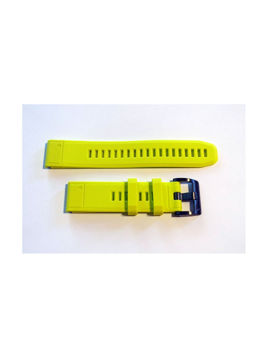 Garmin Quickfit 22 Λουράκι Σιλικόνης Κίτρινο (Fenix 5 / 5 Plus / 6 / 6 Pro / 7 / 7 Pro / 8 / E (47mm))