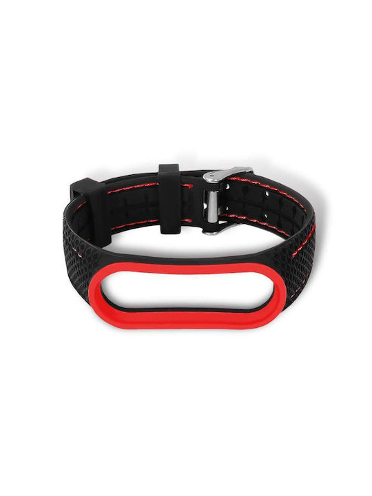 Xiaomi Lifestyle Λουράκι Σιλικόνης Black / Red (Xiaomi Smart Band 7)