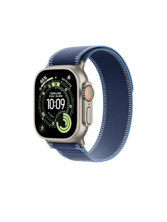Apple Trail Loop S/M Каишка Текстил Blue / Bright Blue (Apple Watch 44/45/46mm/Ultra 49mm)