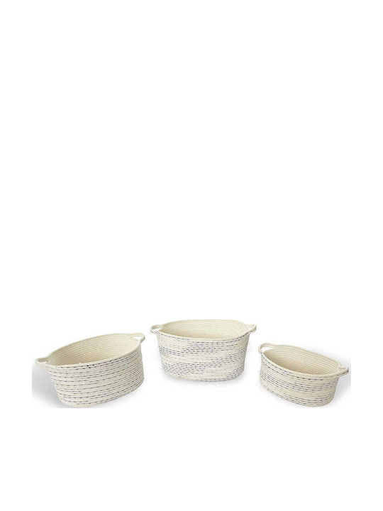 SteweHome Decorative Fabric Basket with Handles Multicolour 14x22x31cm