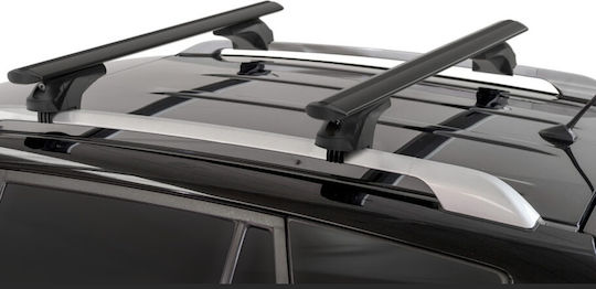 Menabo Aluminum Bars Sonic Black XL 130 Cm Black Color BMW X1 E84 5 Doors 2012 2015 Flush Rails 2 Pieces 14690/mb Mp.14690/mb 17