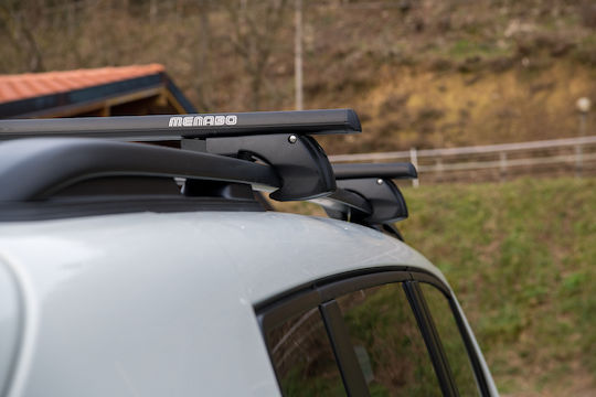 Menabo Aluminum Roof Bars Sherman XL Black 135 Cm Black Color Ford Galaxy I 5 Doors 1999>2005 Raised Rails Parallel Bars Set 2 Pieces 12290/mb Mp.12290/mb-63