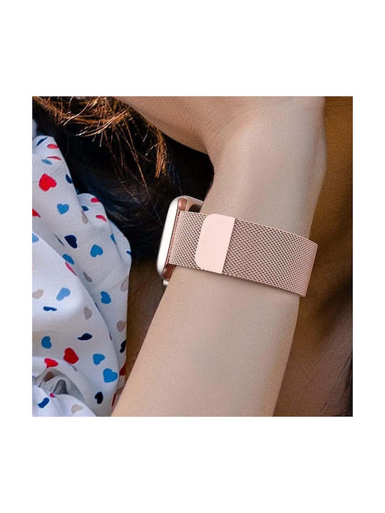 Devia Elegant Milanese Strap Λουράκι Μεταλλικό Ροζ Χρυσό (Apple Watch 42/44/45mm)