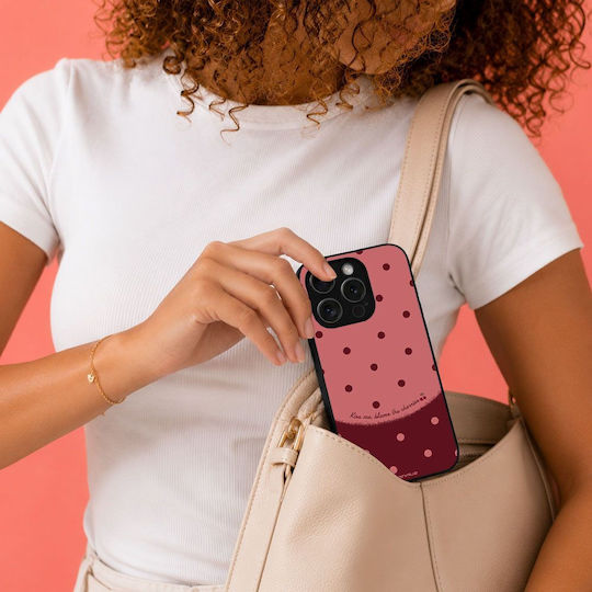 Sonique Delulu Polka Era Series Samsung Galaxy M15 5g Blame Cherries Case