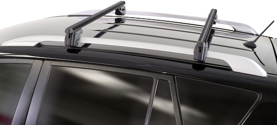 Menabo Car Roof Bars Aluminum for Audi A6 Allroad 5D 2006>2011 Set with Roof Rack Legs Black