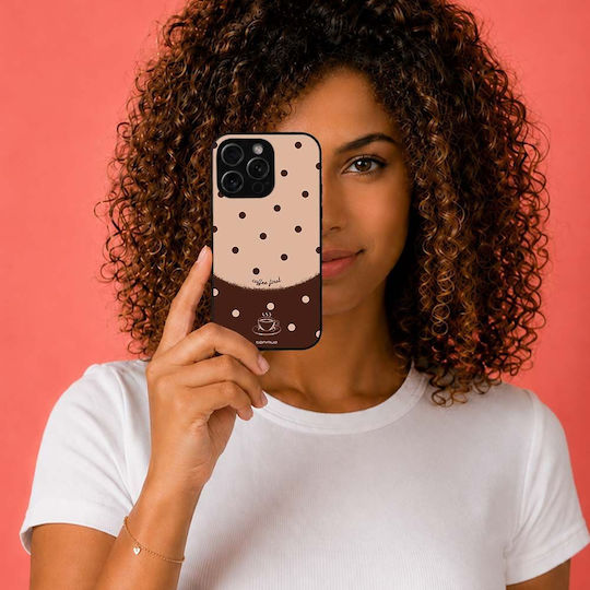 Sonique Delulu Polka Era Series Samsung Galaxy M52 5g Coffee Mobile Phone Case First