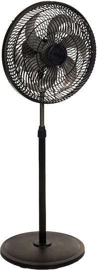 TnS Ανεμιστήρας Ορθοστάτης 90W Διαμέτρου 45.72cm Μαύρος