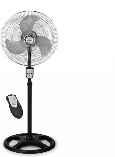 Newest FS45-C Ανεμιστήρας Ορθοστάτης 90W Διαμέτρου 45cm με Τηλεχειριστήριο Μαύρος