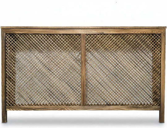 SteweHome Radiator Cover Made of Brown Particleboard 120x20x80cm