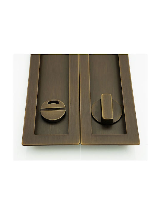 Convex Series 1507zsaf-s73s73 Door Flush Handle with Key Hole Bronze 50mm 1507ZSAF-S73S73