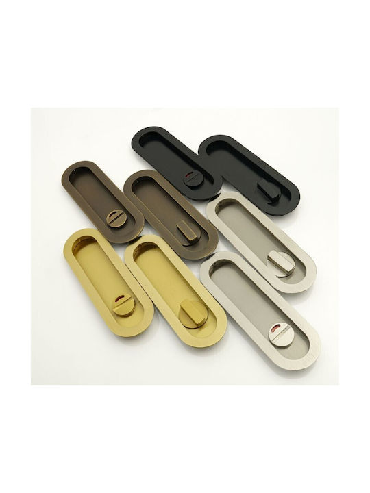 Convex Convex Silver Door Flush Handle 50mm 1509ZSAF-S05S05