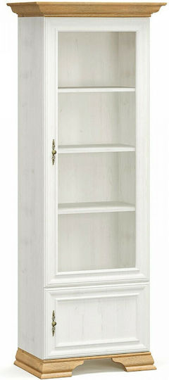 Jaden De podea Vitrină de living cu Sticlă Golden Oak / White Antique 70.5x43x197.5cm Jaden De podea Vitrină de living cu Sticlă Golden Oak / White Antique 70.5x43x197.5cm