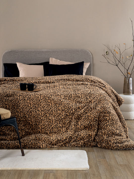 Palamaiki Κουβερτοπάπλωμα Υπέρδιπλο 220x240εκ. Deva Beige 840 GSM