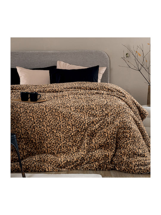 Palamaiki Κουβερτοπάπλωμα Υπέρδιπλο 220x240εκ. Deva Beige 840 GSM