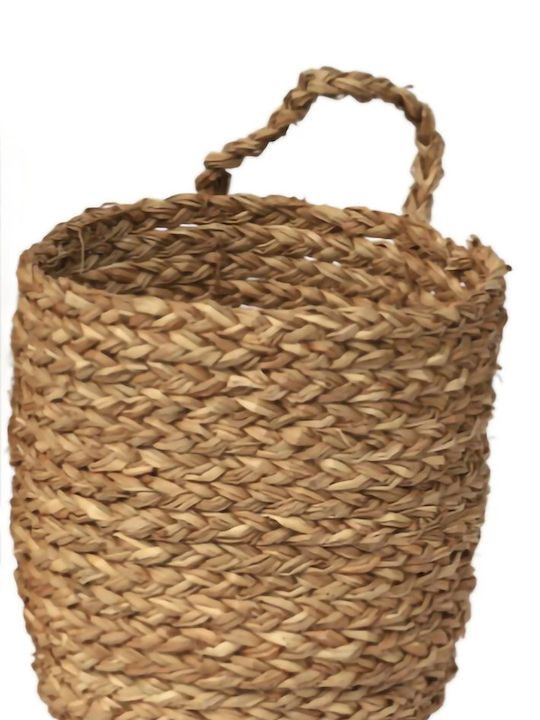 Polihome Virgo Διακοσμητικό Καλάθι Ψάθινο 15x15εκ.