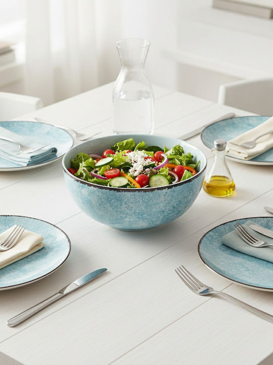 Oriana Ferelli Ceramic Salad Bowl Blue 25x25cm