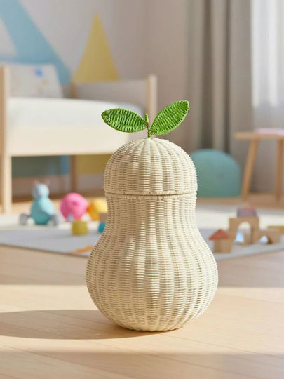 Polihome Pear Storage Basket Rattan 22x22x32cm