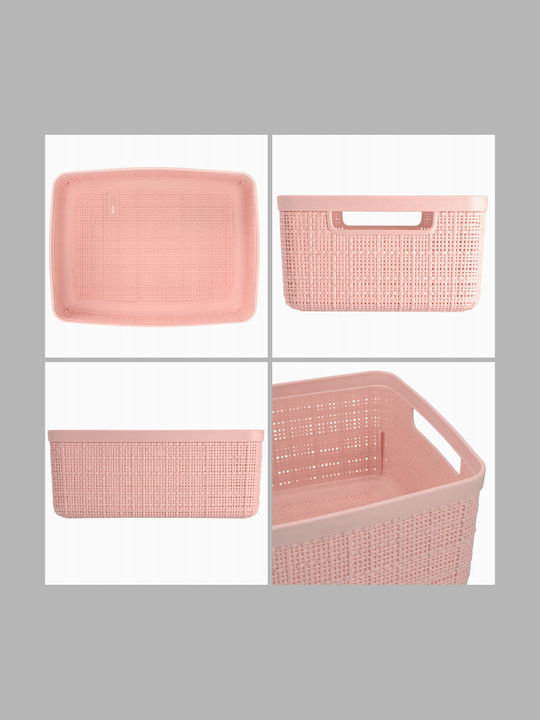Korb Jute S 5l 27x20x11cm Rosa