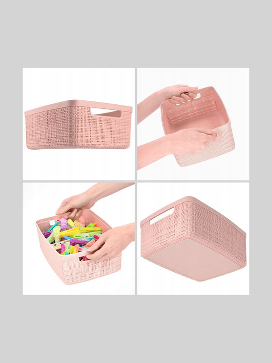 Korb Jute S 5l 27x20x11cm Rosa