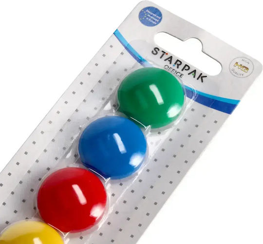 Starpak Στρογγυλά Σετ Μαγνητάκια Πλαστικά 6τμχ