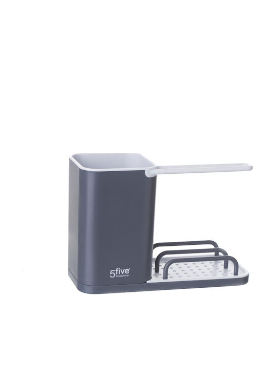 5Five Bază De Organizare Pentru Chiuveta De Bucătărie Din Plastic Gri 21x9x14.6cm