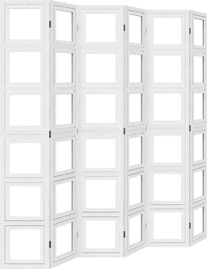 vidaXL Dekorativer Raumteiler Hölzernes mit 6 Paneelen 210x220cm vidaXL Dekorativer Raumteiler Hölzernes mit 6 Paneelen 210x220cm