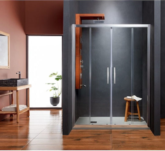 Tema Versus 400 Divider de verandă Duș cu Glisare Ușă 170x195cm