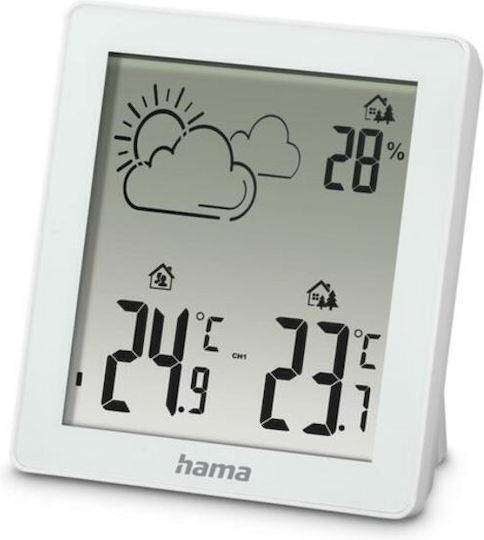 HAMA 00222234 Drahtlos Wetterstation Digital Tischplatte Weiß