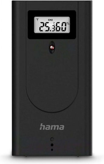 HAMA 00222218 Ασύρματος Μετεωρολογικός Σταθμός Ψηφιακός Επιτραπέζιος Μαύρος