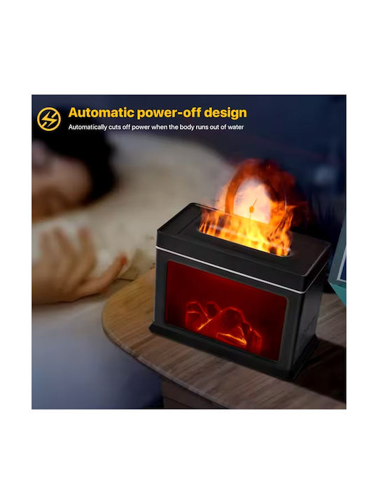 Humidifier Aromatherapy Ultrasonic Device 3D Fireplace Flame 300 ml 6W KP-6007