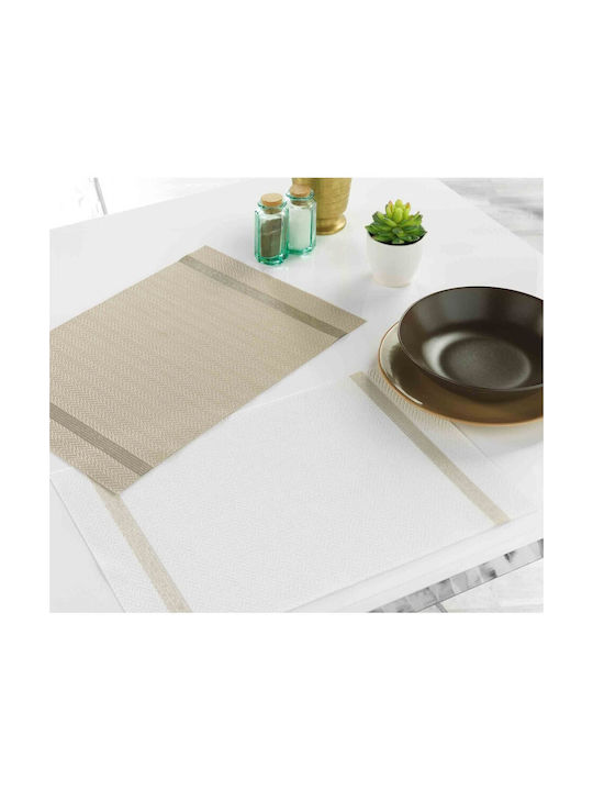 L-C Goldira Placemat Plastic White 44x29cm 1pcs