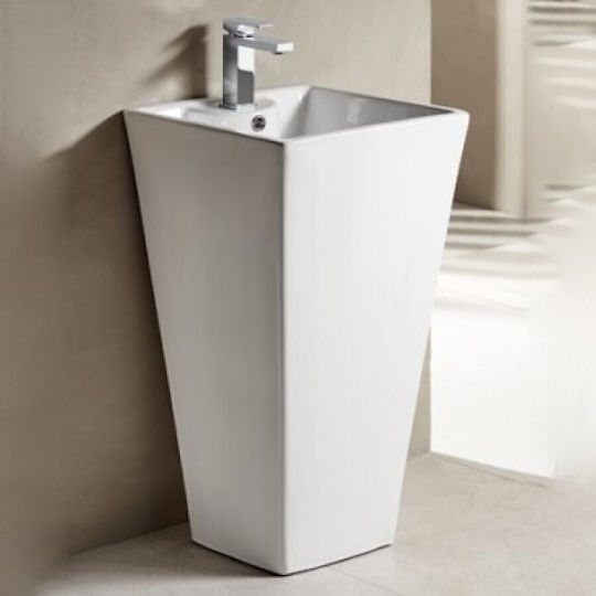 Tema Νιπτήρας Δαπέδου Πορσελάνης 47x47x80cm Tema Νιπτήρας Δαπέδου Πορσελάνης 47x47x80cm