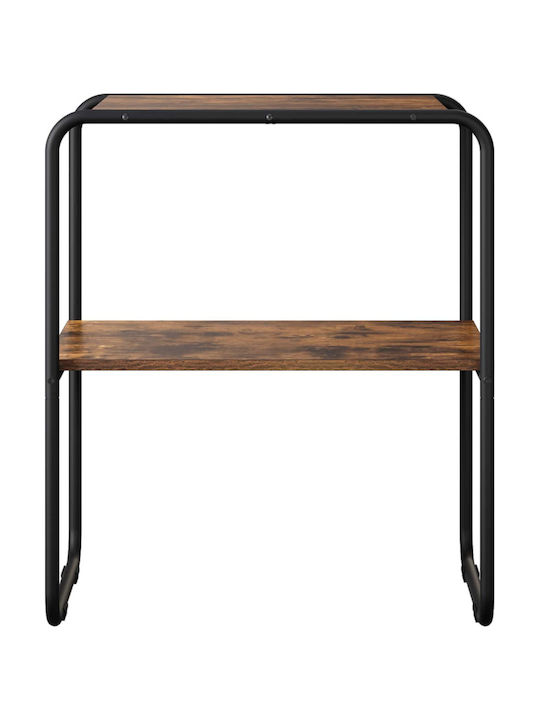 Console Table Made of Wood & Metal Smoked Oak Wood L60xW42.5xH70cm