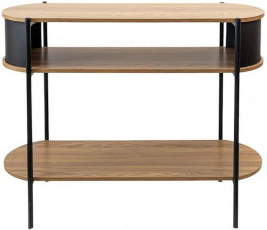 Console Table from Wood & Metal Black L100xW39xH76cm