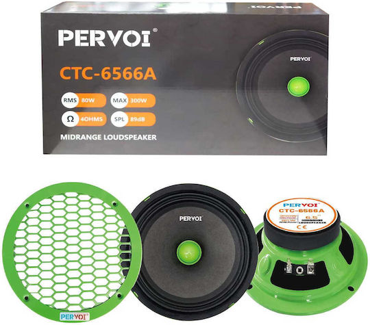 PerVoi CTC-6566A Ηχείο Αυτοκινήτου 6.5" με 300W RMS (Midrange) Τεμάχιο