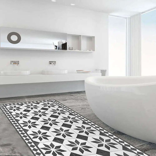 Ango Old Style Kitchen Mat Runner Waterproof with Anti-slip Underlay Black 50x180εκ.