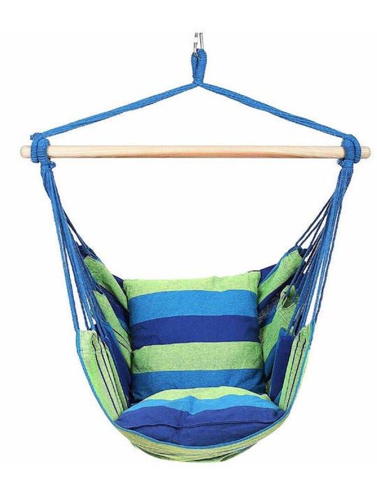 Swing Chair with Base Fabric W90xD130xH130cm Multicolored