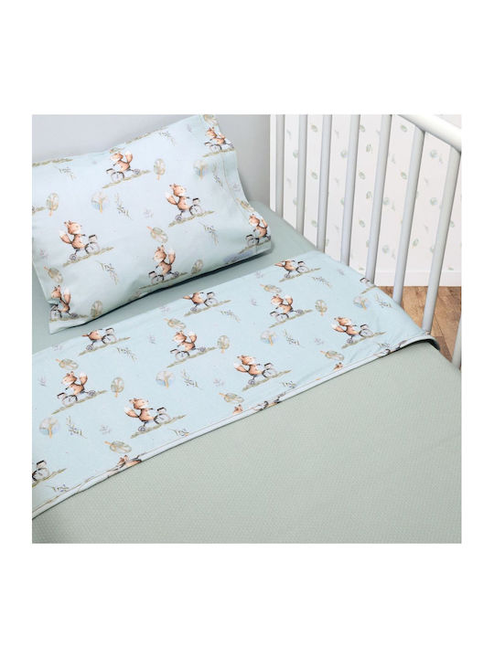 Baby Oliver Pătură Pepinieră Swaddling 100% Bumbac Verde 75x95 cm
