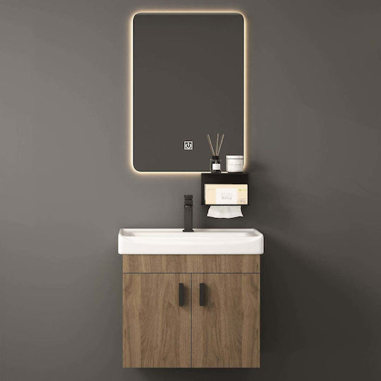 Woodwell Blat cu Lavoar & Oglindă Natural