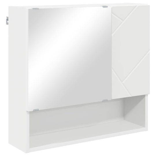 vidaXL Blat cu Lavoar, Oglindă & Coloană L61xW35xH64cm Alb