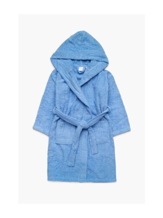 Pretty Baby Kids Hooded Bathrobe Blue