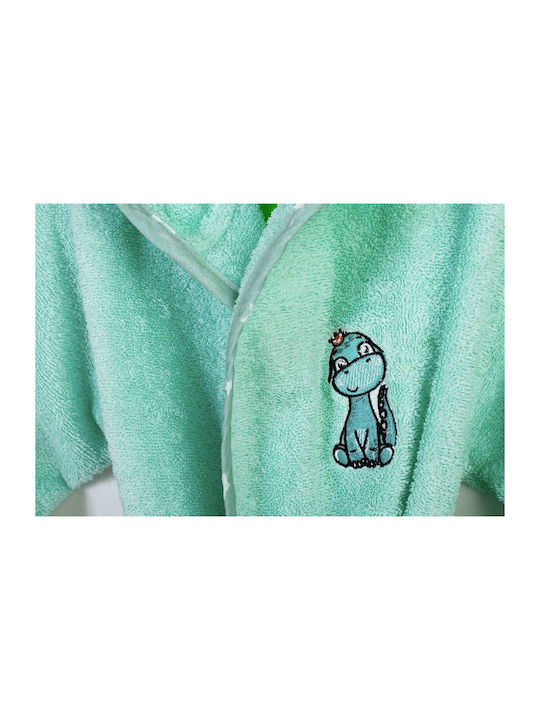 Dimcol Kids Hooded Bathrobe Mint