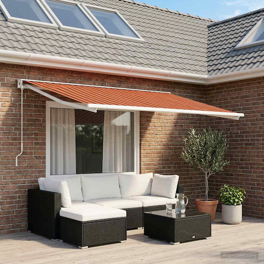 vidaXL Material Pentru Copertină Portocaliu cu Strat PU 2x2.5m