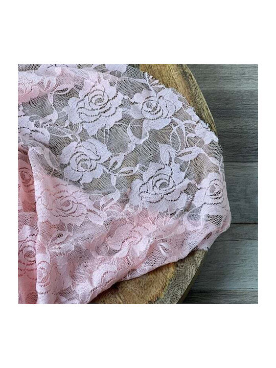 Fabric Soft Lace Romantic 1.5x3m Salmon