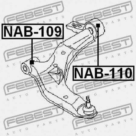 Μπροστινό Κουζινέτο Βραχίονα Μπροστινό Nissan Primera P12e 2002.01-2007.05 El 54500-av606