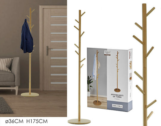 General Trade Wooden Coat Rack Beige 36x36x176cm