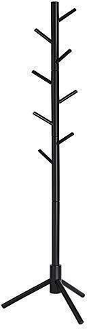 Songmics Cuiere de podea Lemn Negru 47x47x175cm