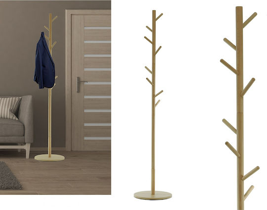 General Trade Wooden Coat Rack Beige 36x36x176cm