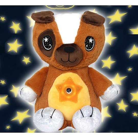 LED Kinder Tischlampe Projektor Stern Teddy mit Sternprojektion Blau 30x16cm